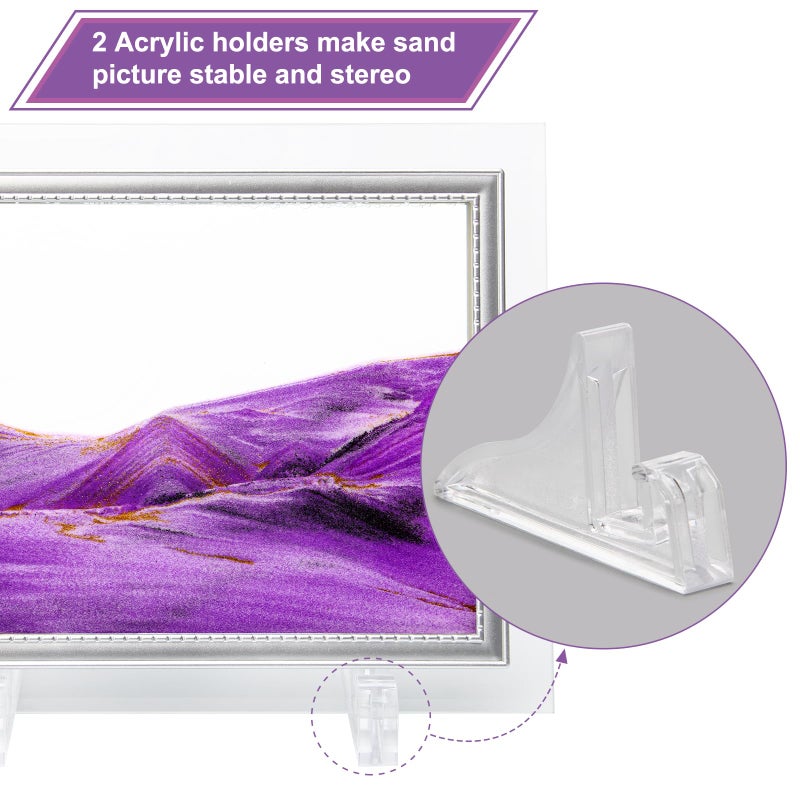 Coitak Sandscape, Moving Sand Art Picture, Moving Desktop Art, Sand in Motion, Medium Size 9x7(Purple) (7x9inch, Purple) - Image 4